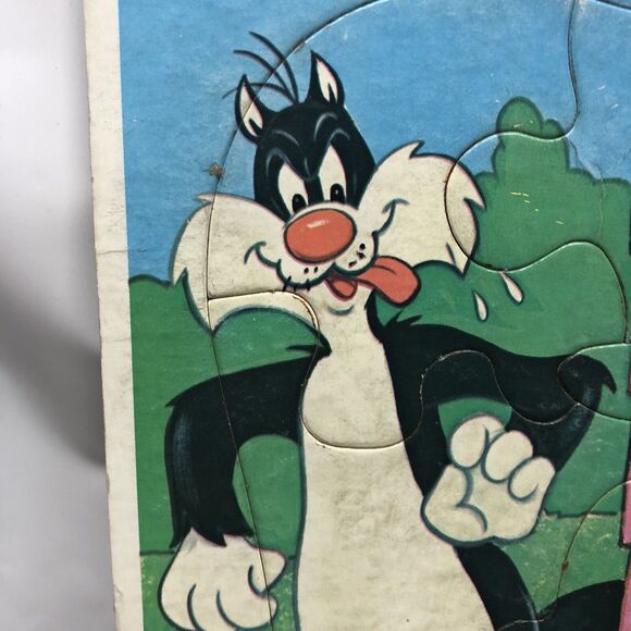 Vintage Sylvester and Tweety Frame Tray Puzzle 1977 Whitman 4512H Looney Tunes - Picture 8 of 14